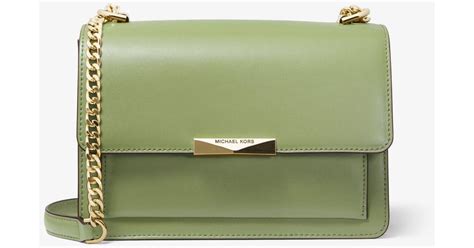 michael kors jade large crossbody|Jade Large Leather Crossbody Bag .